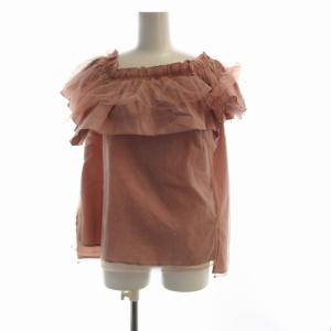 24SS シャツ ブラウス ノースリーブ ストーン装飾 チュール 1 ピンク 44217071 /RO