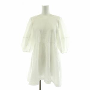 23SS パフスリーブフレアチュニック 半袖 1 ホワイト FWFB232041 /NQ