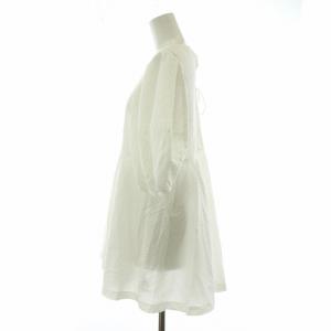 FRAY I.D 23SS パフスリーブフレアチュニック 半袖 1 ホワイト FWFB232041 /NQ