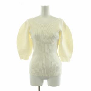 23SS 前後着用ハーフスリーブニット リブ 半袖 F ホワイト CWNT231098 /NQ