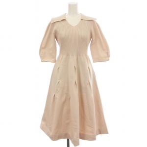22AW ニット ホールガーメントワンピース CWN0224027 ロング 半袖 ワンピース 38 ピンクベージュ