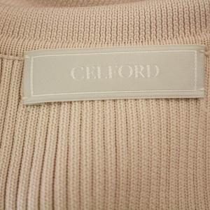 CELFORD 22AW ニット ホールガーメントワンピース CWN0224027 ロング 半袖 ワンピース 38 ピンクベージュ