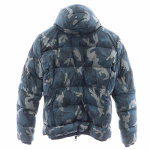 AKM ダウンジャケット カモフラ 迷彩柄 アウター L 紺 ネイビー B015 /AN11
