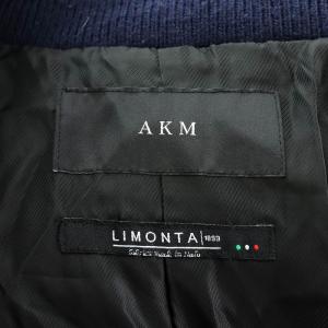 AKM ダウンジャケット カモフラ 迷彩柄 アウター L 紺 ネイビー B015 /AN11