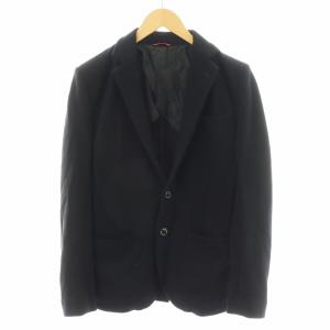 テーラードジャケット シングル 裏地ペイズリー柄 シルク 絹 ?V 黒 ブラック MRB123 /AN3