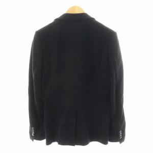 1PIU1UGUALE3 テーラードジャケット シングル 裏地ペイズリー柄 シルク 絹 ?V 黒 ブラック MRB123 /AN3