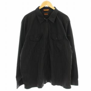 シアサッカー ナイロン ジャケット 10240021 ジップアップ ブルゾン XXL 黒 ブラック /G