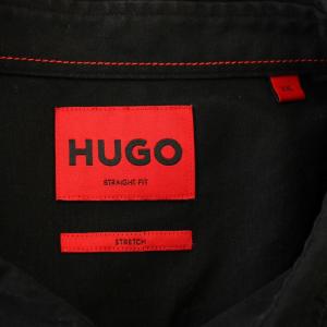 HUGO BOSS 半袖 シャツ 10243670 黒 ブラック XXL /G