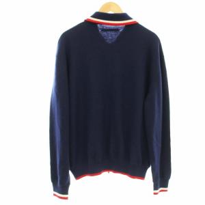 GIVENCHY ニットカーディガン 長袖 ジップアップ ロゴ M ネイビー BM00624Y18 /KH