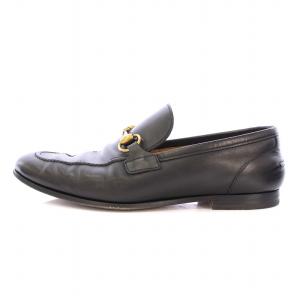 GUCCI レザー ホースビット ローファー 5.5 ブラック 406994