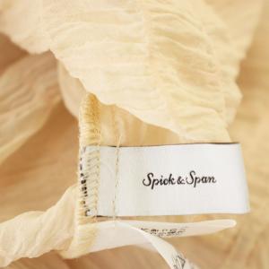 Spick&Span シースルー ギャザーシャツ 23-051-200-3050 ブラウス 半袖 F ベージュ /G