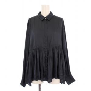 24AW ペプラムティアードブラウス シャツ 長袖 F 紺 24051912033030 /BM