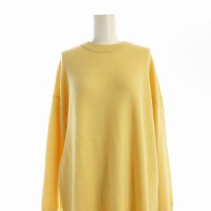 SLOBE IENA 24AW ウォッシャブルスムース ニットワンピース ロング 長袖 F 黄 イエロー 24040912213040