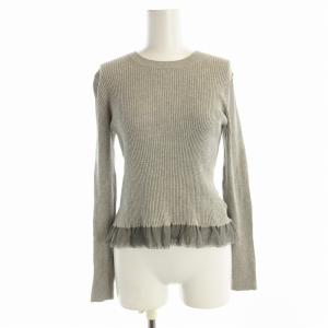 24SS 裾フリル プルオーバー カットソー リブ 長袖 F グレー 24080900305110 /EE