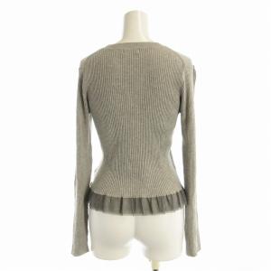 IENA 24SS 裾フリル プルオーバー カットソー リブ 長袖 F グレー 24080900305110 /EE