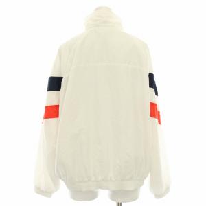 adidas Originals ハーフジップ ウインドブレーカー ジャンパー トリコロール ナイロン M 白 ホワイト IS2320 /HN