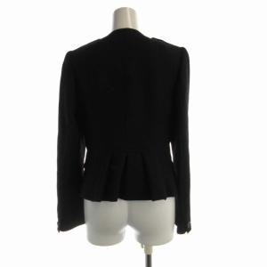 BURBERRY LONDON ノーカラージャケット アウター 40 黒 ブラック  B1E14-236-09 /RO