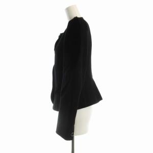 BURBERRY LONDON ノーカラージャケット アウター 40 黒 ブラック  B1E14-236-09 /RO