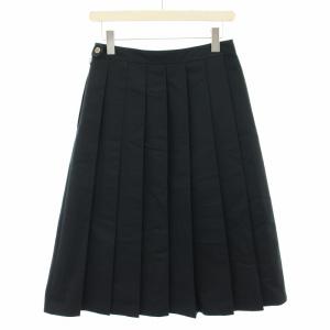 MACKINTOSH LONDON ハイブリッドクロスプリーツスカート ロング 38 紺 ネイビー G5S03-121-29 /YT