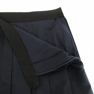 MACKINTOSH LONDON ハイブリッドクロスプリーツスカート ロング 38 紺 ネイビー G5S03-121-29 /YT