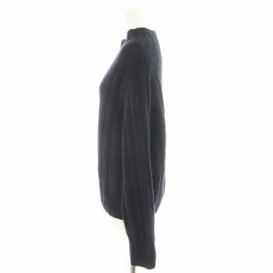 MARGARET HOWELL HIGH NECK RIBBED JUMPER ニット セーター ハイネック 長袖 ウール 2 黒 ブラック