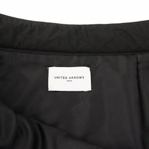 UNITED ARROWS キルティング フレア スカート 中綿 ロング マキシ 38 黒 ブラック 15246995103 /KU