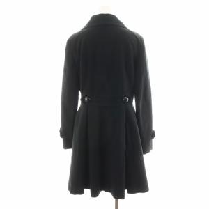 BLUE LABEL CRESTBRIDGE チェスターコート ダブル ロング丈 アウター 38 黒 ブラック 55A31-455-09 /AN14