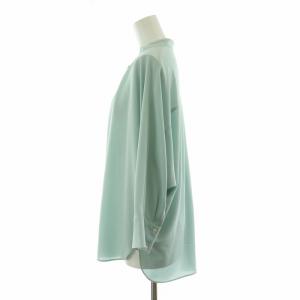 MOGA シャツ ブラウス 七分袖 バンドカラー 2 ライトブルー B022BFB018 /NQ