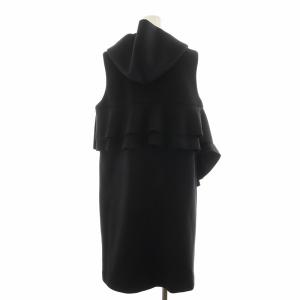 yori 21AW ボンディングロングジレ フード F 黒 ブラック YR2115-041SP-5 /AN39