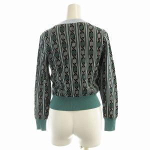 furfur ニット セーター 長袖 総柄 F 青 ブルー RWNT215057 /EE