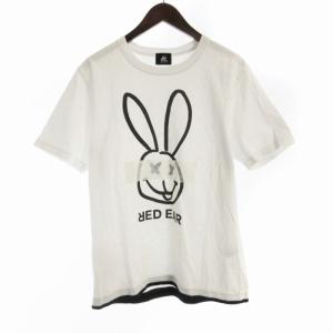 Tシャツ カットソー プリント 半袖 L 白 ホワイト 黒 ブラック PY-SY-89119 /RO