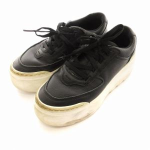 UGG australia MARIN MEGA LACE スニーカー 靴 レザー US7 24cm 黒 ブラック 1133970