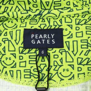 PEARLY GATES 23AW ポロシャツ 半袖 ロゴ 総柄 6 緑 グリーン 黒 ブラック 053-3260699 /AN42