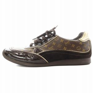 モノグラム スニーカー シューズ エナメル 33 茶 ブラウン FC0046 /AN14 D