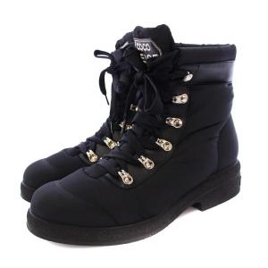 COCONEIGE ナイロンショートブーツ ココマーク 37 G34082