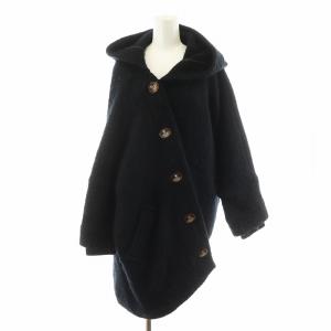 オーブ コート ロング丈 変形 ウール 2 黒 ブラック 357-01-67005 /AN46