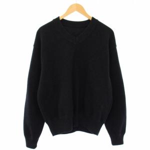 Moss Stitch V P/O ニット セーター Vネック 長袖 1 紺 2403-001 /TK