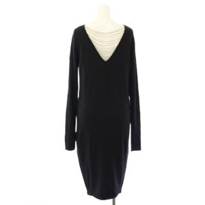 DIESEL ニットワンピース チェーン ロング 長袖 黒 /TK