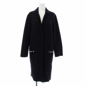 Collection ウールコート ロング ビジュー装飾 38 黒 ブラック 2804983 /KU