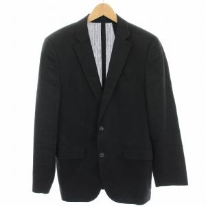 テーラードジャケット シングル 2B 絹 シルク混 48 黒 ブラック 4047401311324 /HN