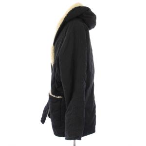 DIESEL ブルゾン ジャケット フード 裏地ボア XS 黒 /BM