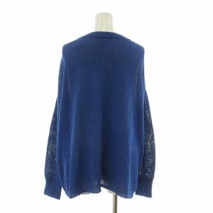 IENA エアリー2wayミドルゲージカーディガン ニット 長袖 Vネック F ブルー 22080900720020