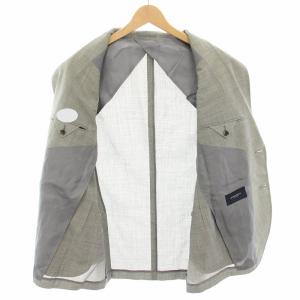 BURBERRY LONDON テーラードジャケット シングル チェック柄 絹 シルク混 L 黒 ブラック 白 ホワイト A1D13-321-07