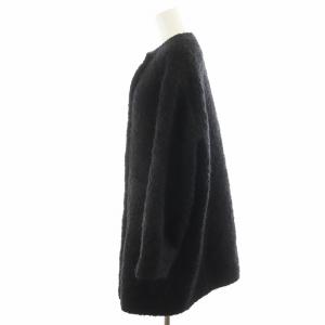 IENA 23AW ループツイードコクーンコート ボア 38 ブラック