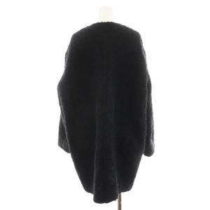 IENA 23AW ループツイードコクーンコート ボア 38 ブラック