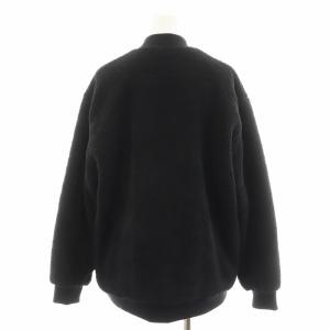 Spick&Span 24AW ボアスタジャン フリースジャケット ロゴ 38 黒 ブラック 24011200305040 /AN38