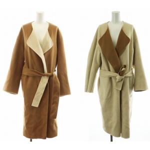 REVER SEWING GOWN COAT ガウンコート ロング丈 リバーシブル ウール アウター 36