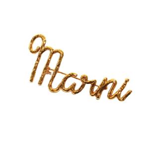 ピンブローチ ロゴ ゴールドカラー /KH