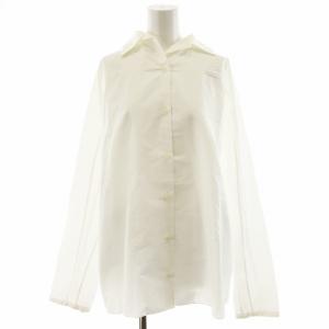 シャツ ブラウス 長袖 コットン 38 白 ホワイト CAMA0298FYTCY67 /AN10