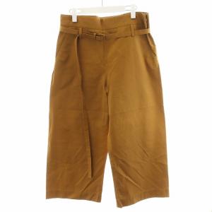ワイドパンツ コットン 42 茶 ブラウン PAMA0174C0TCY65 /AN14